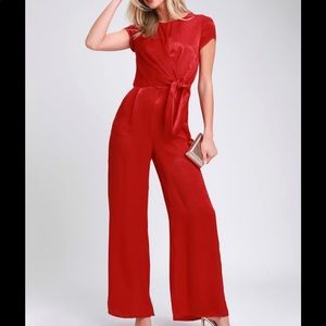 Lulus Satin Jumpsuit